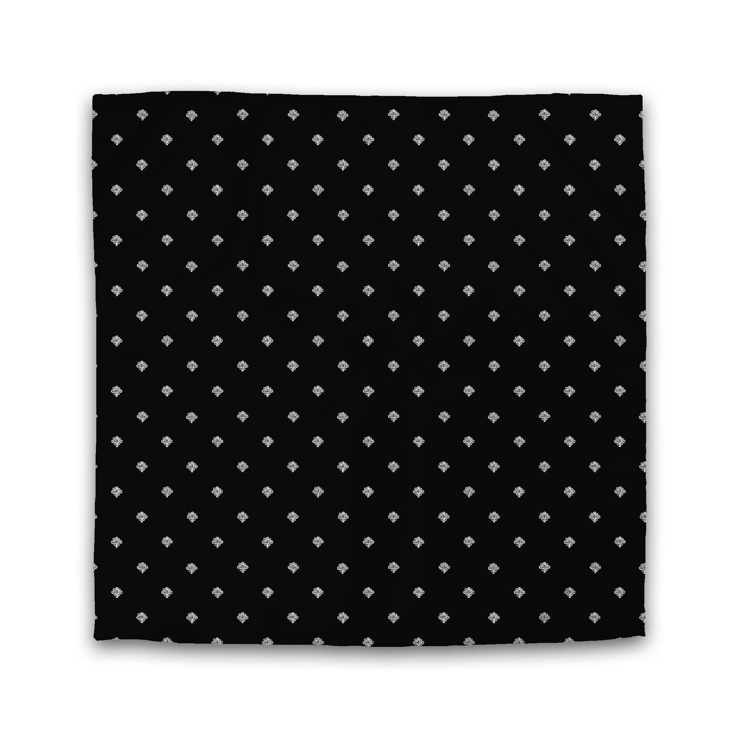 Black Cotton Sateen Duvet Cover, Pale Cream Hand-painted Swizzle Motif Print | CSDU-1013-172