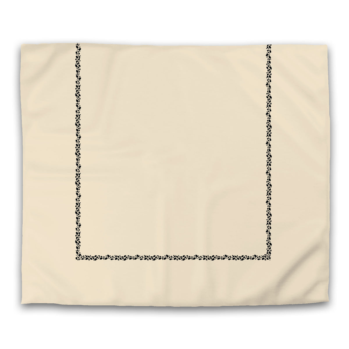 Beige Cotton Sateen Duvet Cover with Black Paint Dabs Frieze Print | King - 269 x 234 cm / 106 x 92 inches