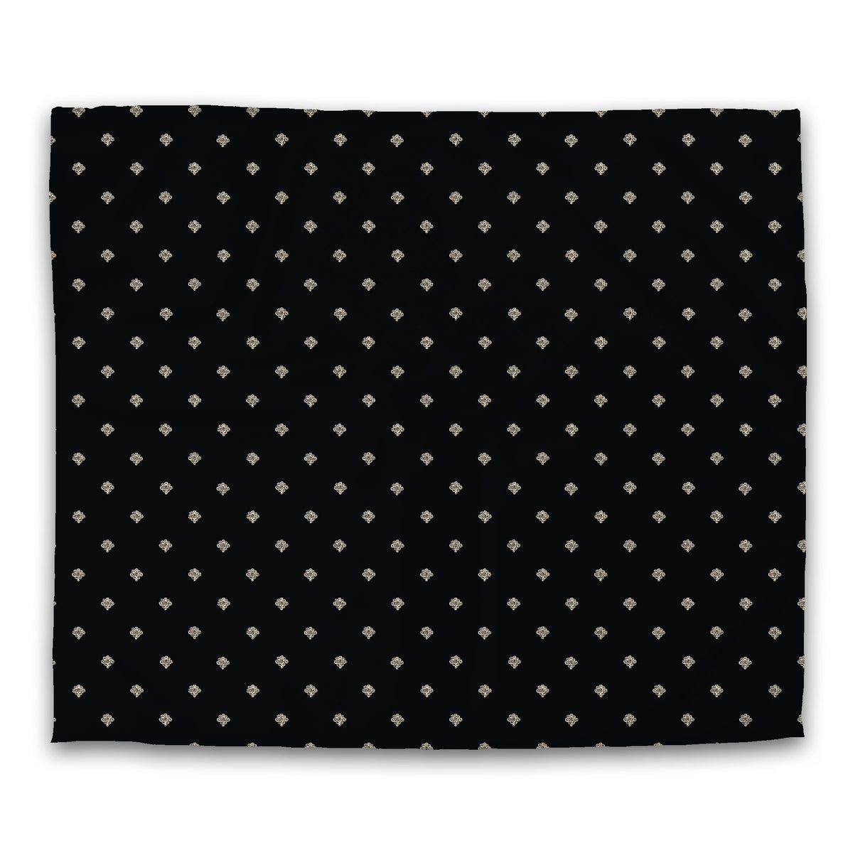 Black Cotton Sateen Duvet Cover with Beige Swirl Print | King - 269 x 234 cm / 106 x 92 inches