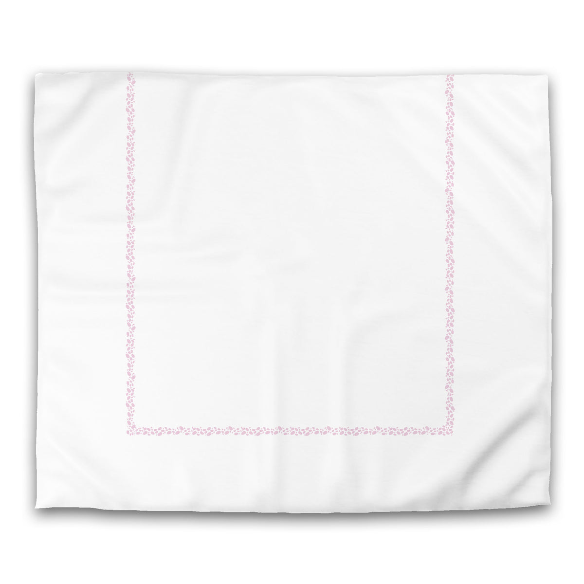 White Cotton Sateen Duvet Cover with Pink Paint Dabs Frieze Print | King - 269 x 234 cm / 106 x 92 inches