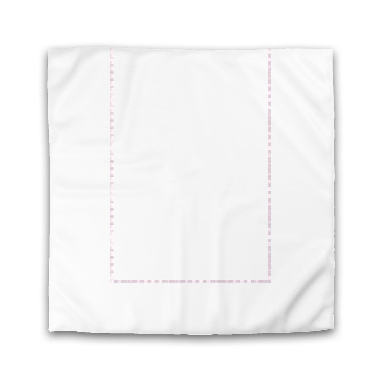 Off-white Cotton Sateen Duvet Cover, Pink Single Weave Motif Print, Classic Border | CSDU-1081-141