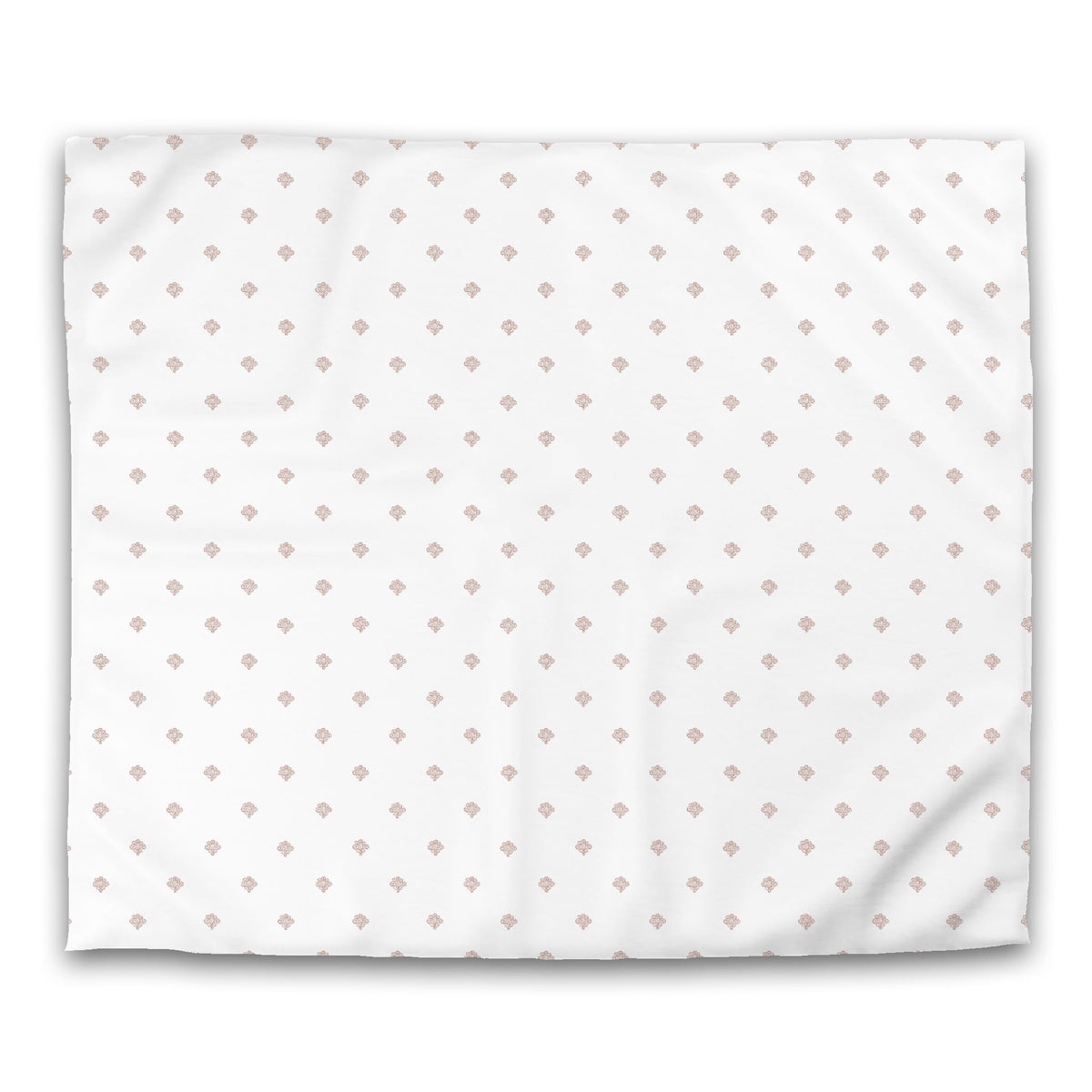 White Cotton Sateen Duvet Cover with Coral Swirl Print | King - 269 x 234 cm / 106 x 92 inches