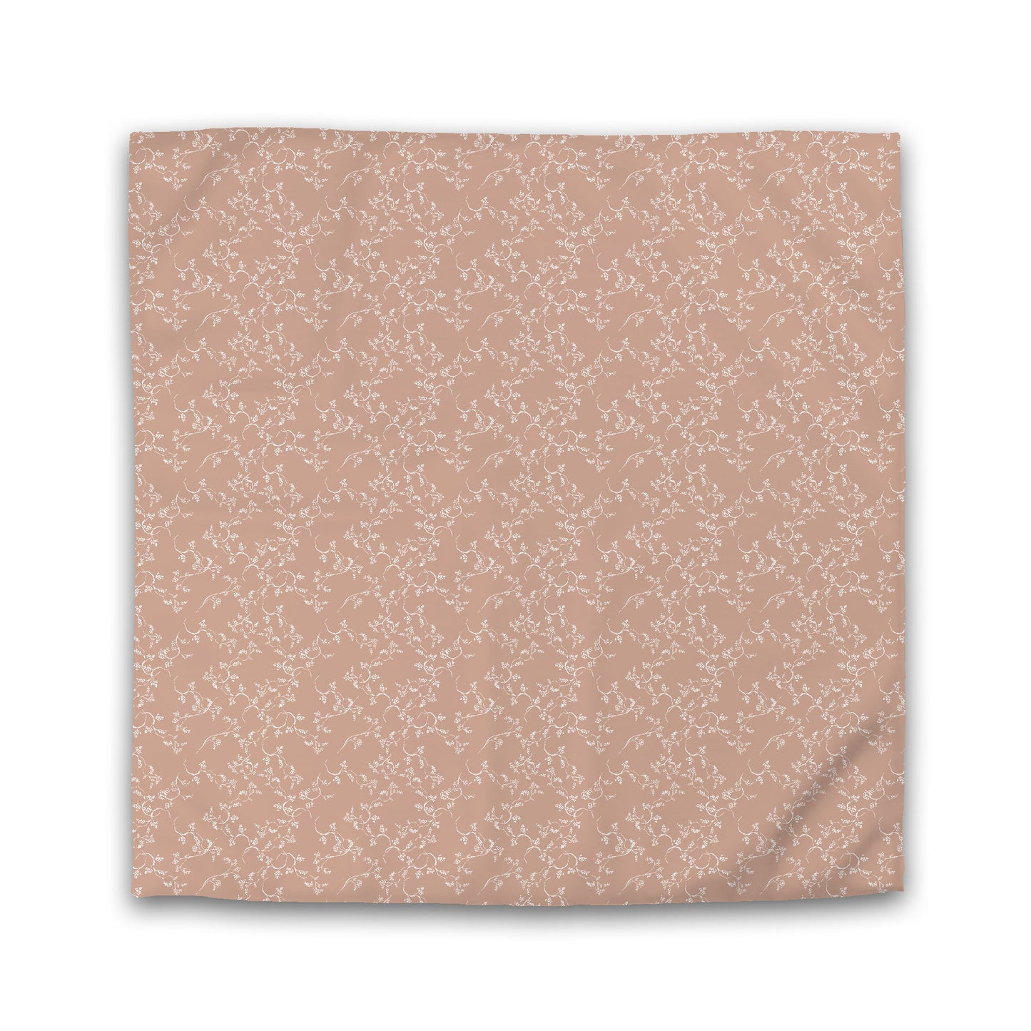 Salmon Cotton Sateen Duvet Cover, Off-white Hand-painted Vine Print | CSDU-1139-182
