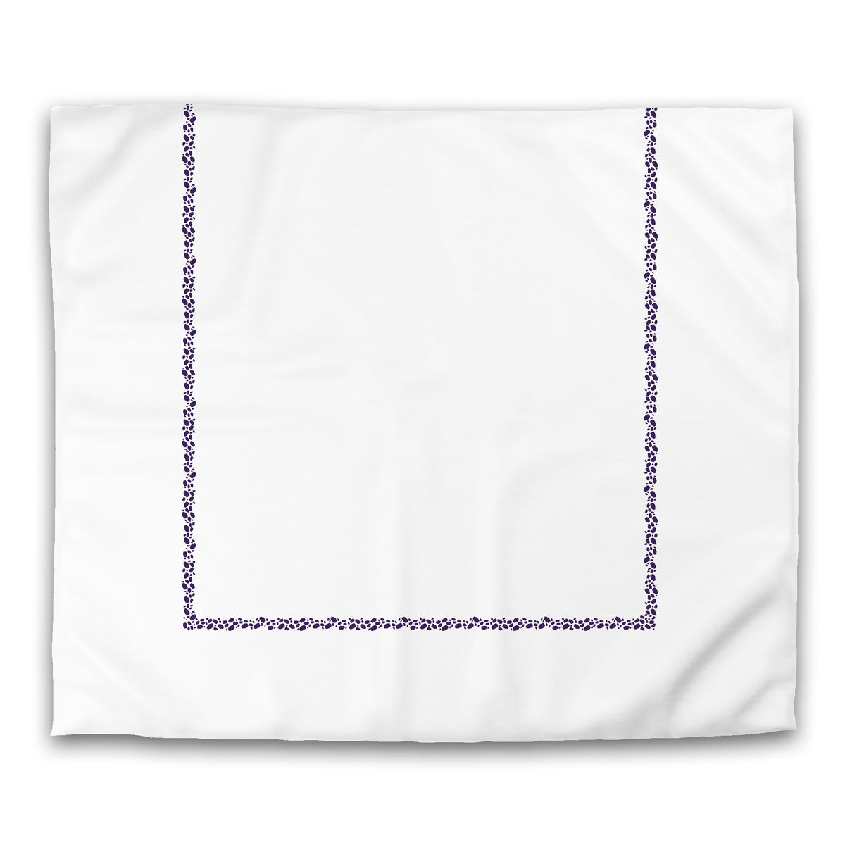 White Cotton Sateen Duvet Cover with Purple Paint Dabs Frieze Print | King - 269 x 234 cm / 106 x 92 inches