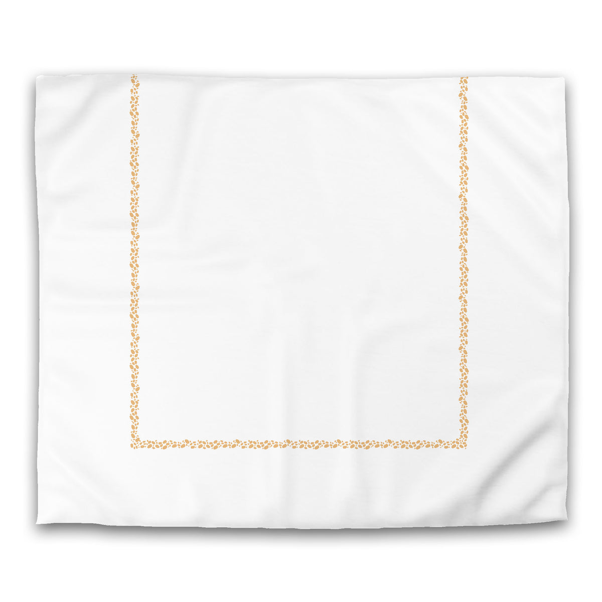White Cotton Sateen Duvet Cover with Pale Orange Paint Dabs Frieze Print | King - 269 x 234 cm / 106 x 92 inches