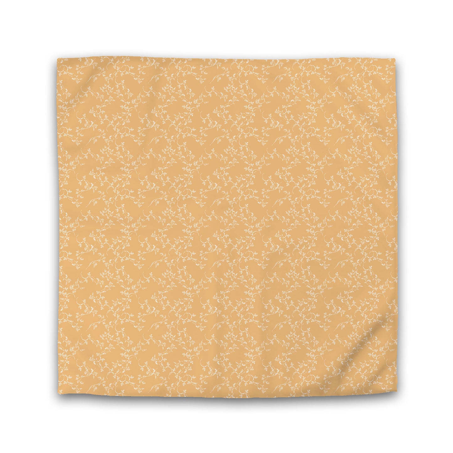 Pale Orange Cotton Sateen Duvet Cover, Off-white Hand-painted Vine Print | CSDU-1232-182