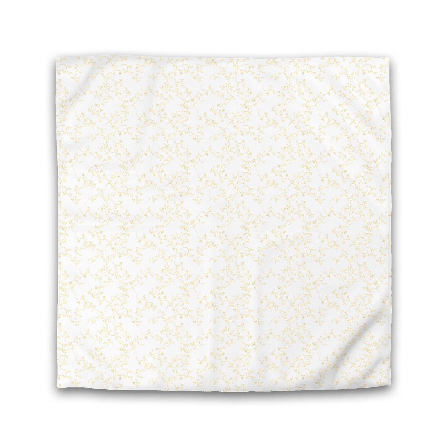 Off-white Cotton Sateen Duvet Cover, Yellow Hand-painted Vine Print | CSDU-1381-181