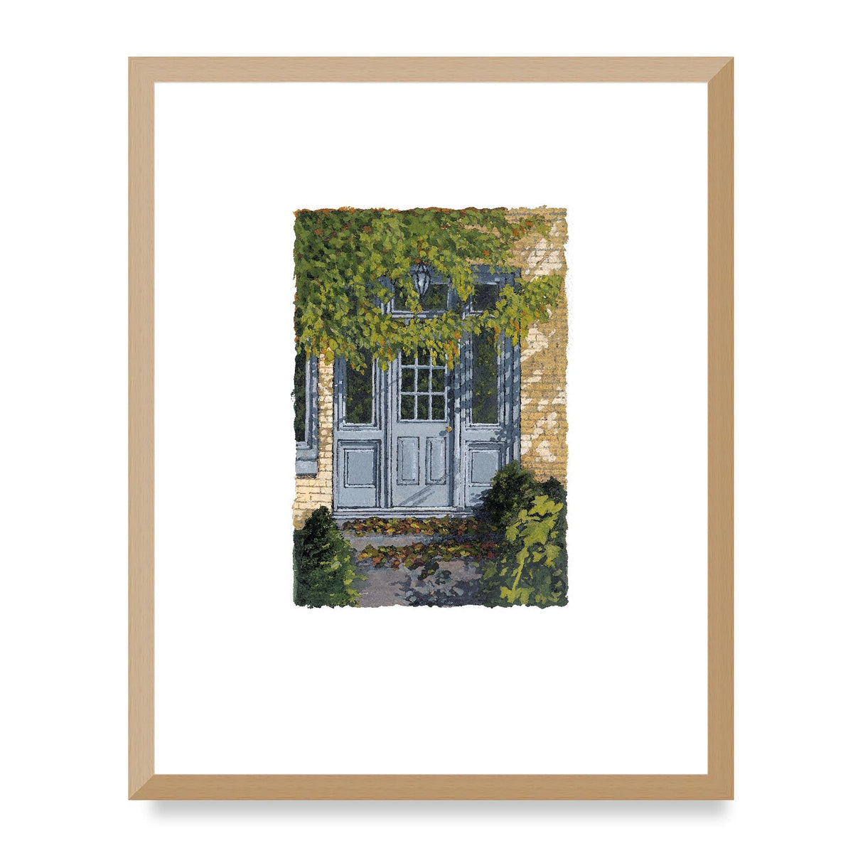 The Belgravia Framed Fine Art Print with Faux Deckled Edge | 40 x 50 cm / 16 x 20 inches | White Frame