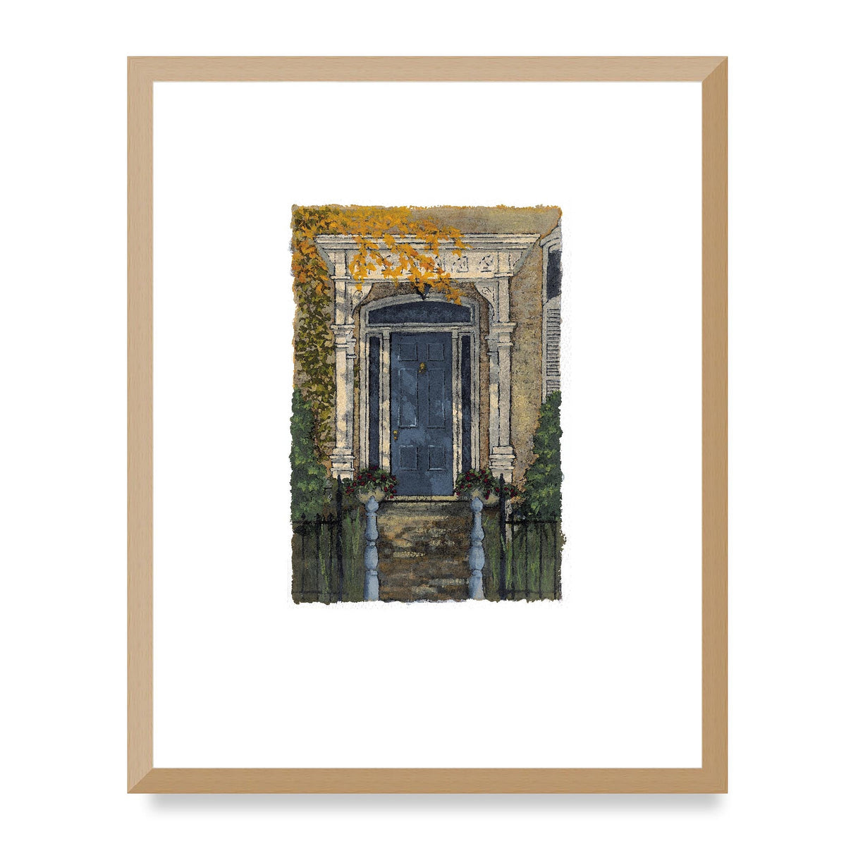 The Chipping Framed Fine Art Print with Faux Deckled Edge | 40 x 50 cm / 16 x 20 inches | White Frame
