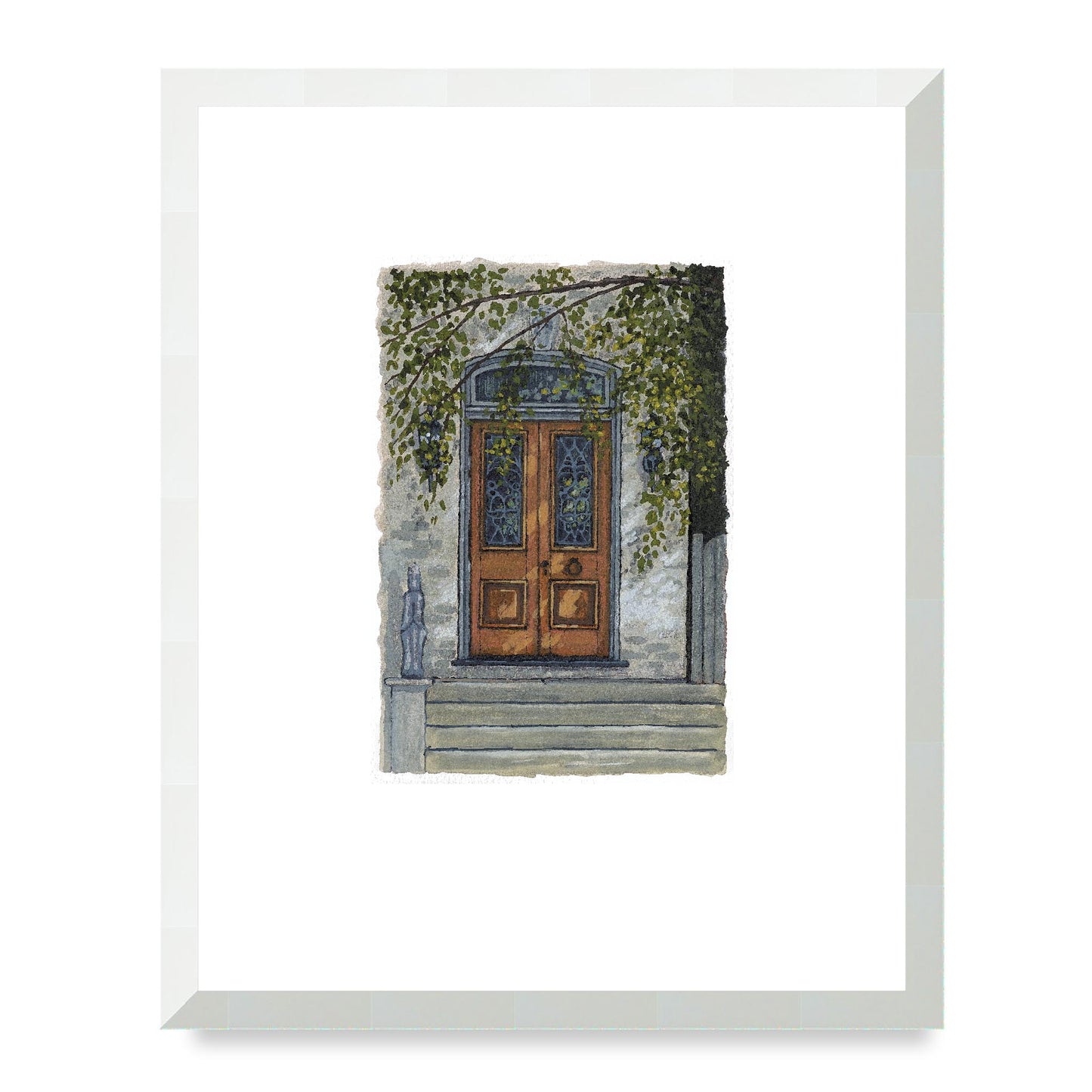 Framed Fine Art Print, Painterly Edge - 8x10 12x15 16x20 inches | Door 5, PEV-1000-1421, Prints, Fine art, Natural Frame, 40 x 50 cm ,16 x 20 inches