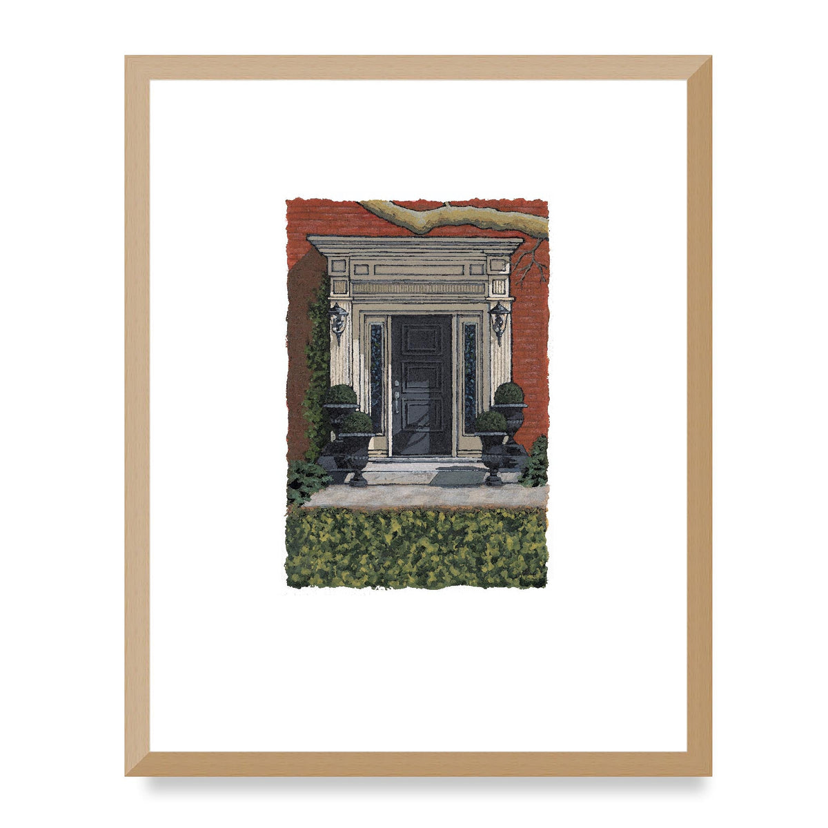 The Meridene Framed Fine Art Print with Faux Deckled Edge | 40 x 50 cm / 16 x 20 inches | White Frame