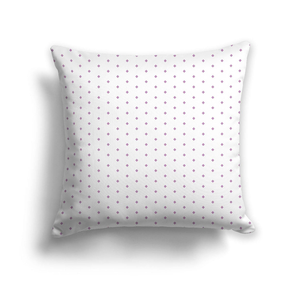 Off-White Cotton Canvas Cushion Covers with Fine Mauve Diamonds on Front #CACU-CC-1360-111