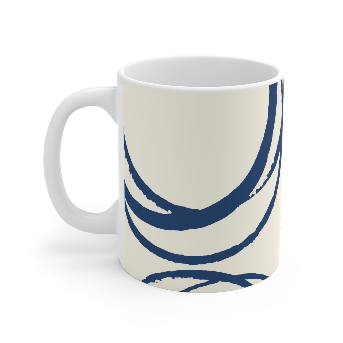 330 mL / 11oz Graphic Art Ceramic Mug | CACM-1293-112, Royal Blue, Left