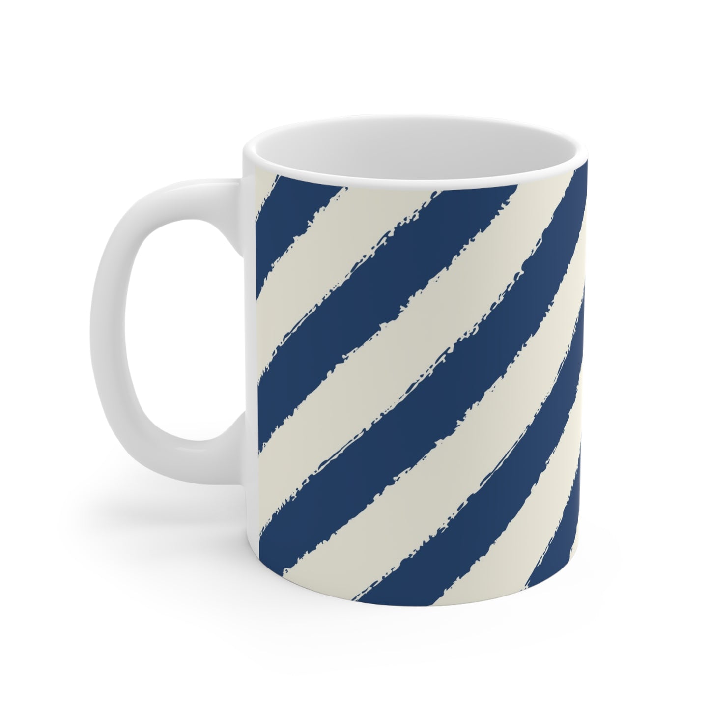 330 mL / 11oz Graphic Art Ceramic Mug | CACM-1293-151, Royal Blue, Left