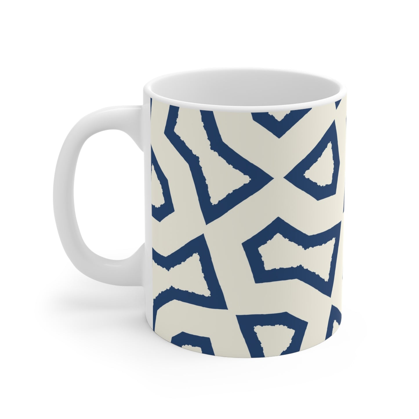 330 mL / 11oz Graphic Art Ceramic Mug | CACM-1293-392, Royal Blue, Left