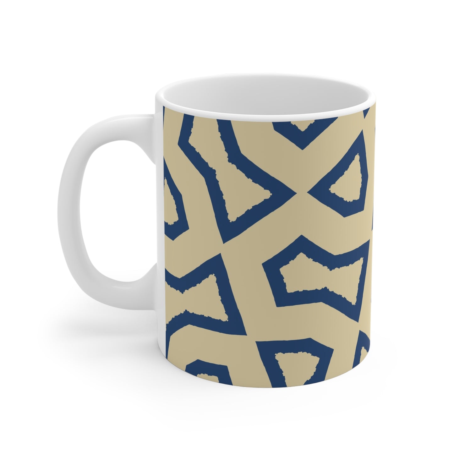 330 mL / 11oz Graphic Art Ceramic Mug | CACM-1294-392, Royal Blue, Left