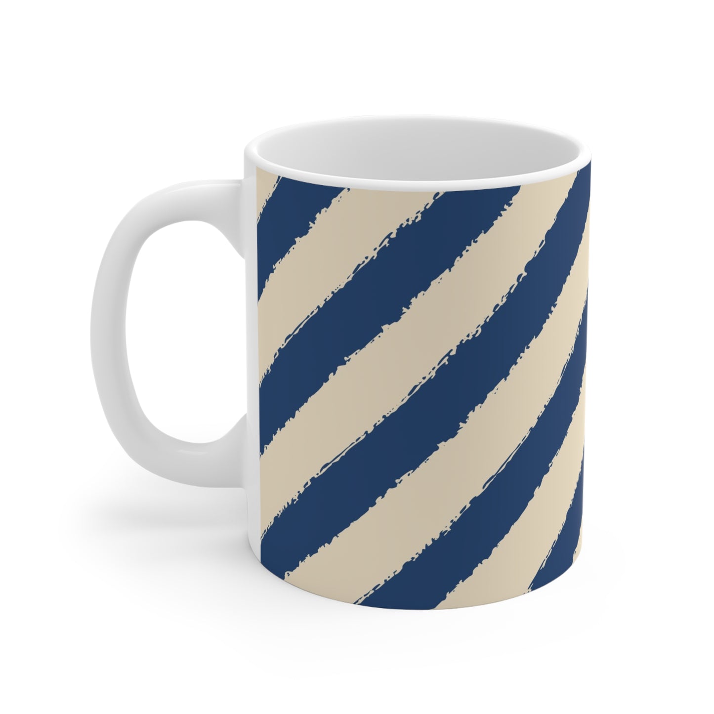330 mL / 11oz Graphic Art Ceramic Mug | CACM-1295-151, Royal Blue, Left