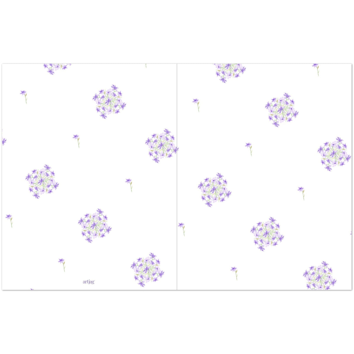 Soft Purple Bloom Fine Art Watercolour Note Cards, Pack of 10 with Envelopes