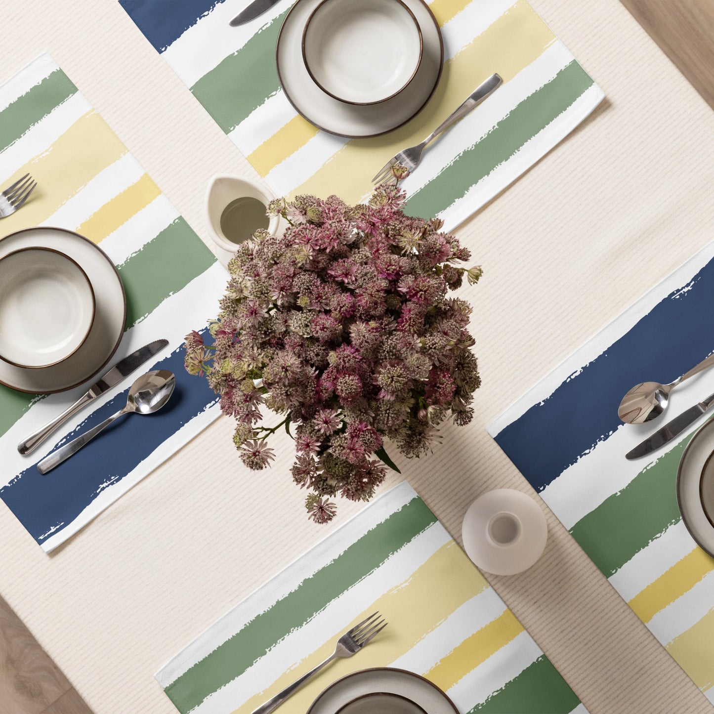 Placemat Set with Hand-painted Brush Stroke Print, CABS-1050