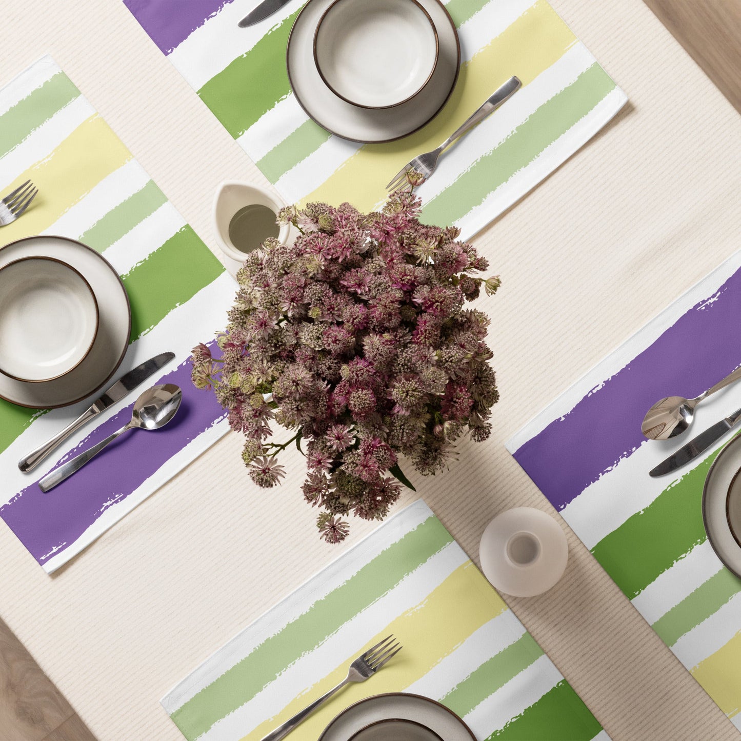 Placemat Set with Hand-painted Brush Stroke Print, CABS-1060