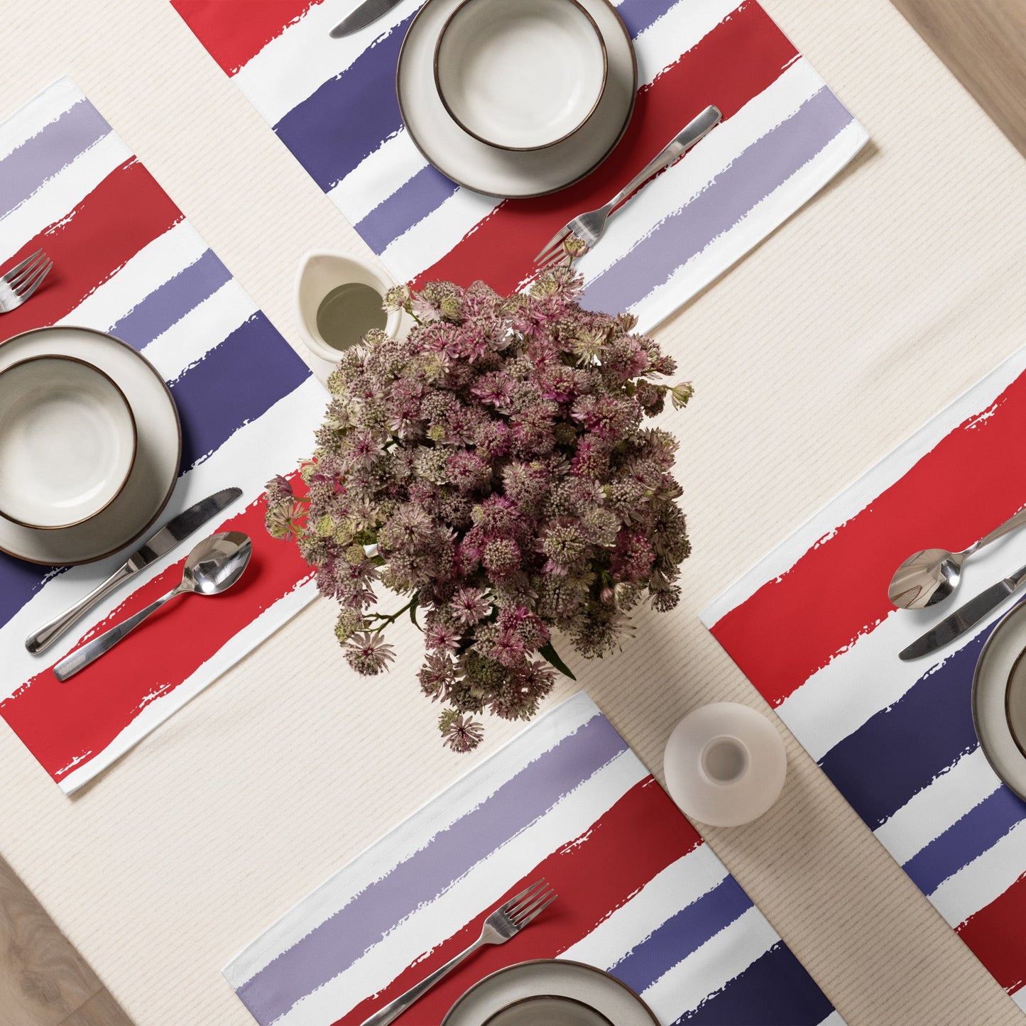 Placemat Set with Hand-painted Brush Stroke Print, CABS-1110
