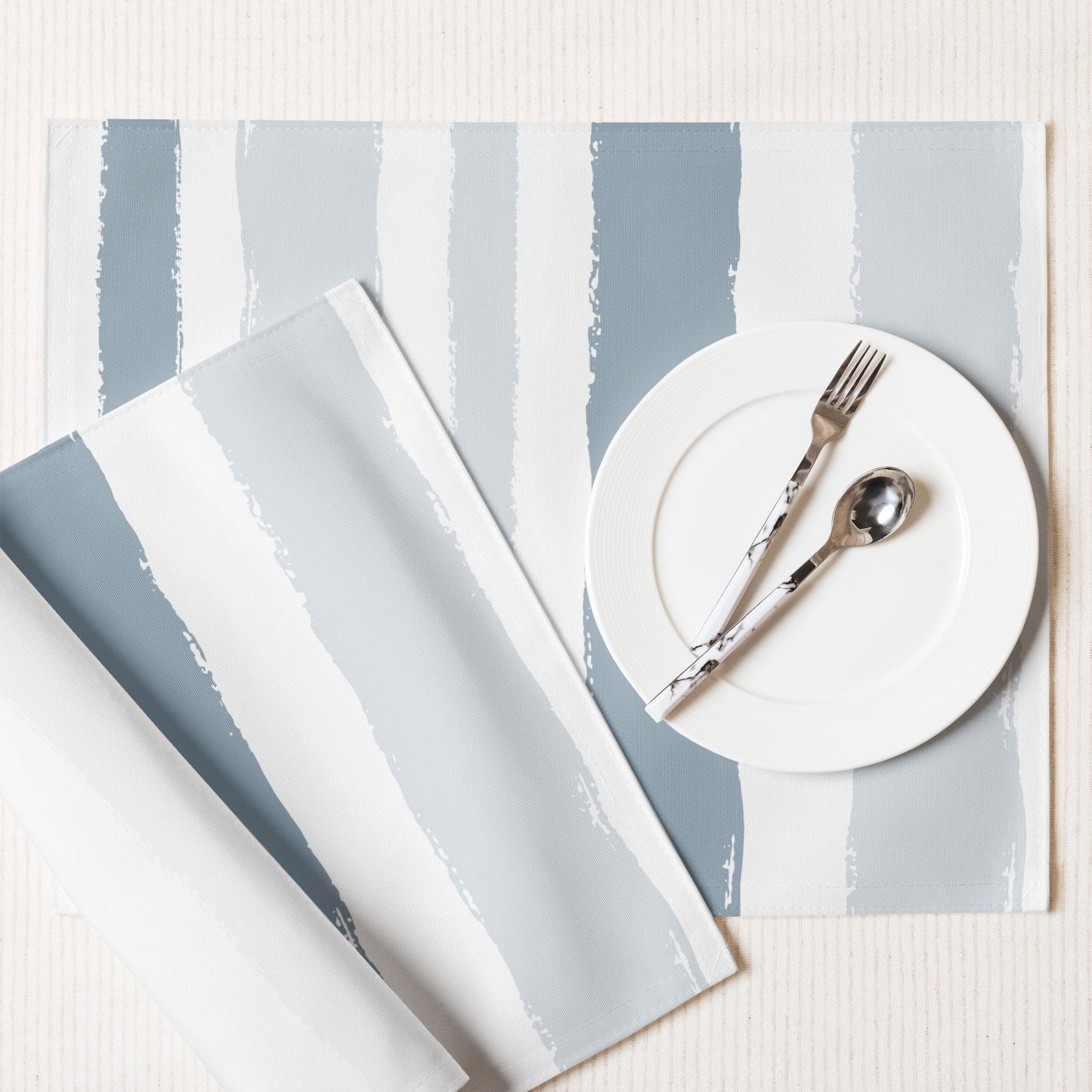 Placemat Set with Hand-painted Brush Stroke Print, CABS-1141