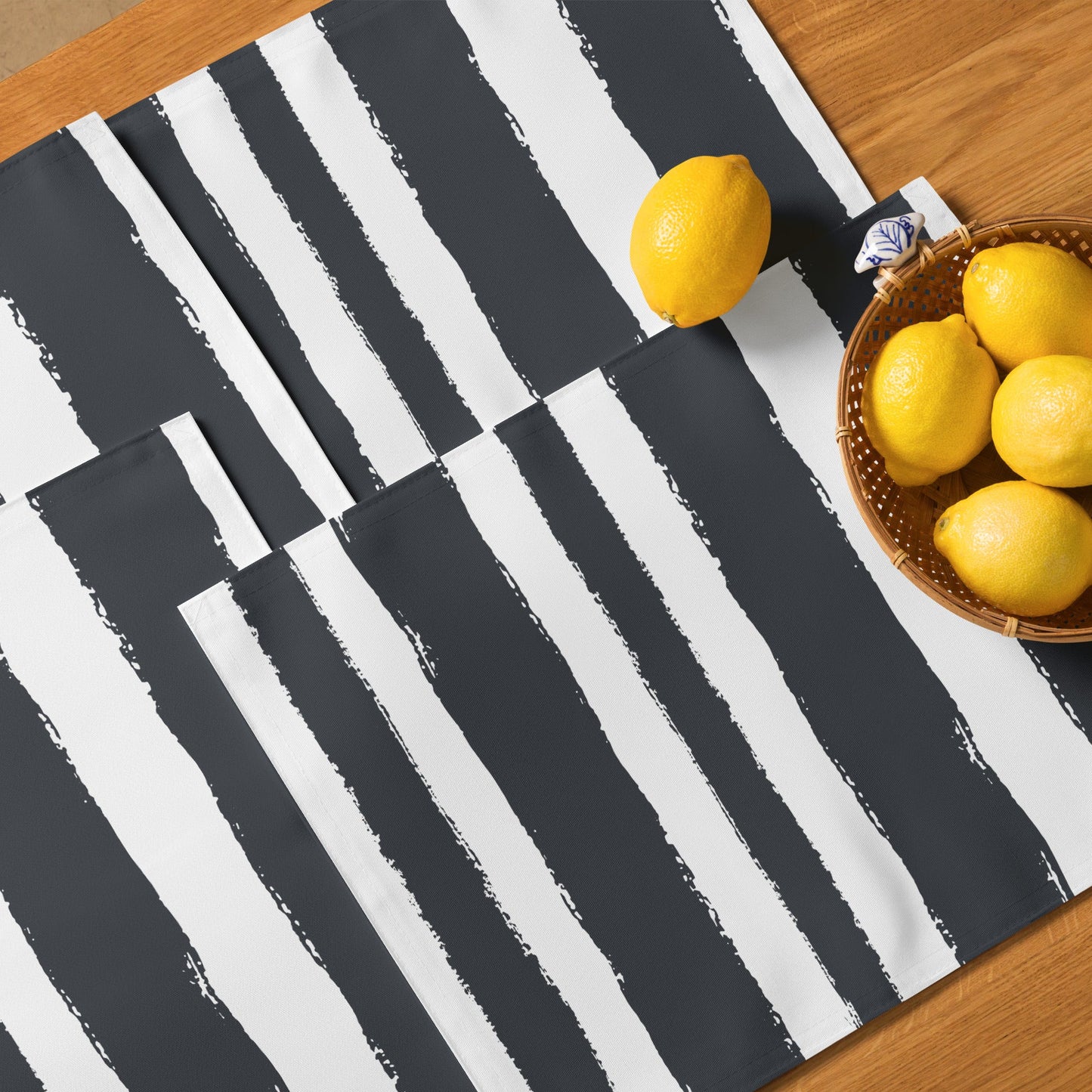 Placemat Set with Hand-painted Brush Stroke Print, CABS-1201