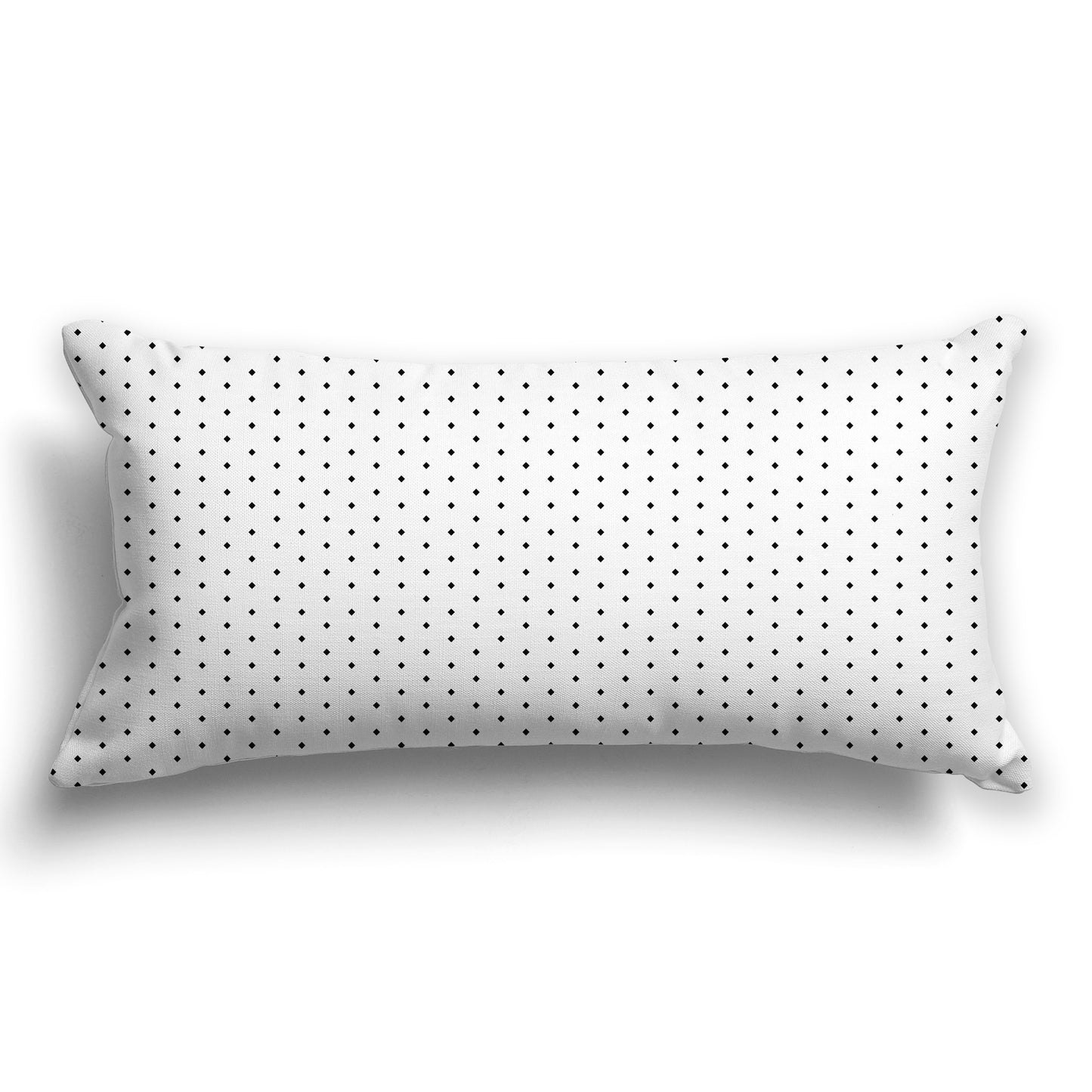 White/Beige-white Throw Pillow with Small Black Diamond Pattern on Front, CAPC-1011-111