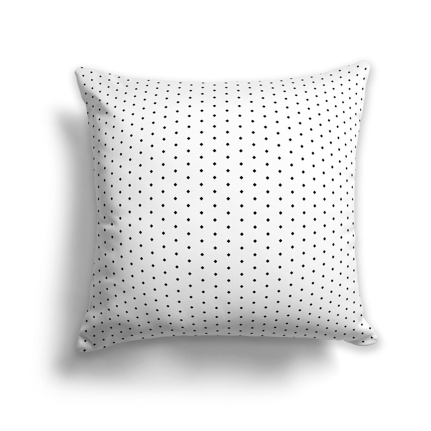 White/Beige-white Throw Pillow with Small Black Diamond Pattern on Front, CAPC-1011-111