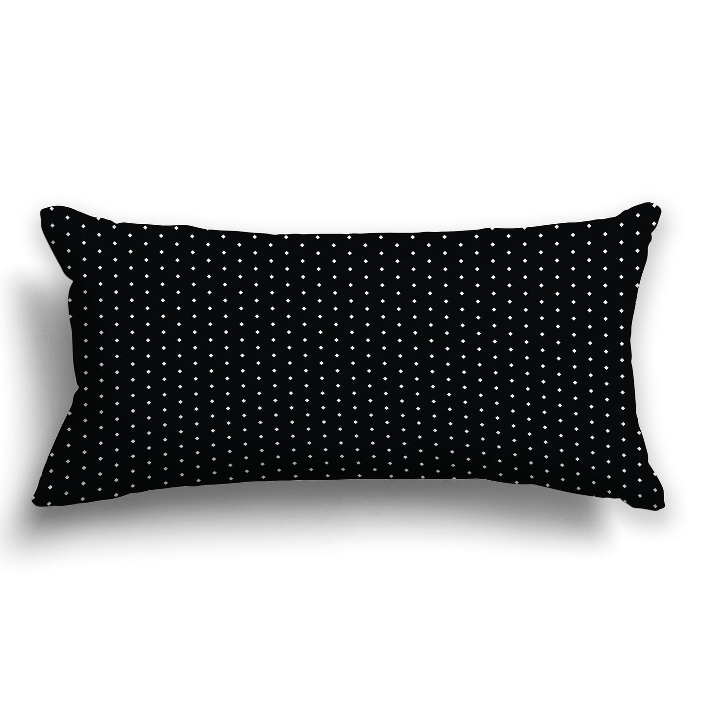 Black Throw Pillow with Small White/Beige-white Diamond Pattern on Front, CAPC-1011-112
