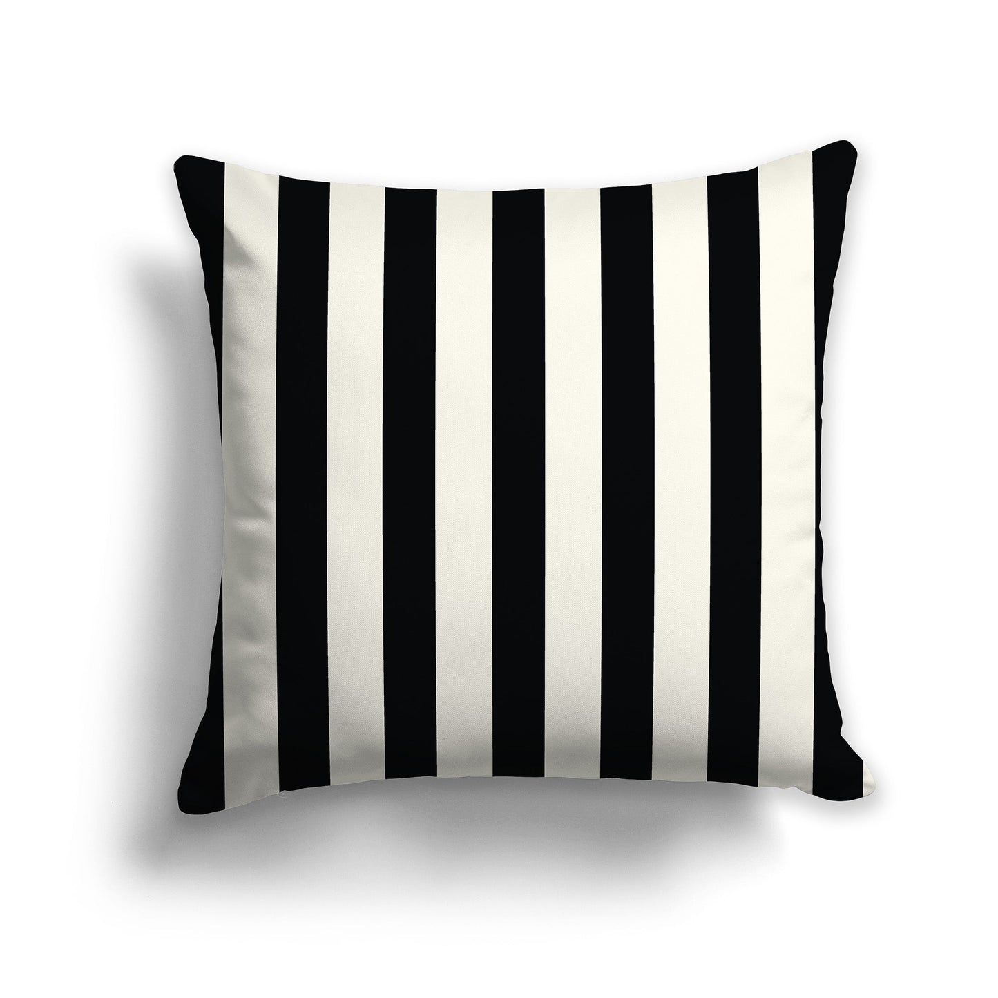 Pale Cream Throw Pillow with Black Bars on Front and Solid Pale Cream Back, CAPC-1013-051