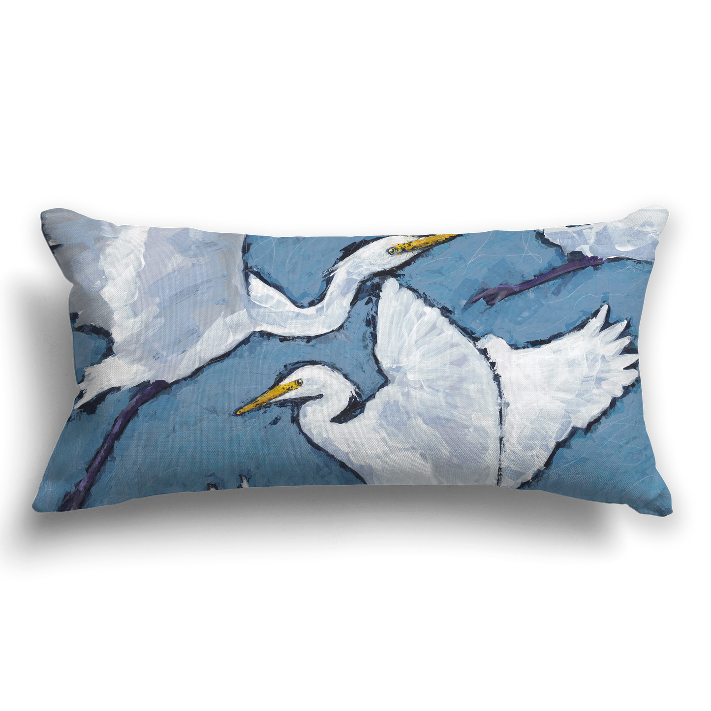 White Herons Fine Art Cushion Cover, CAPC-1020-1, 61 x 30 cm, 24 x 12 inches