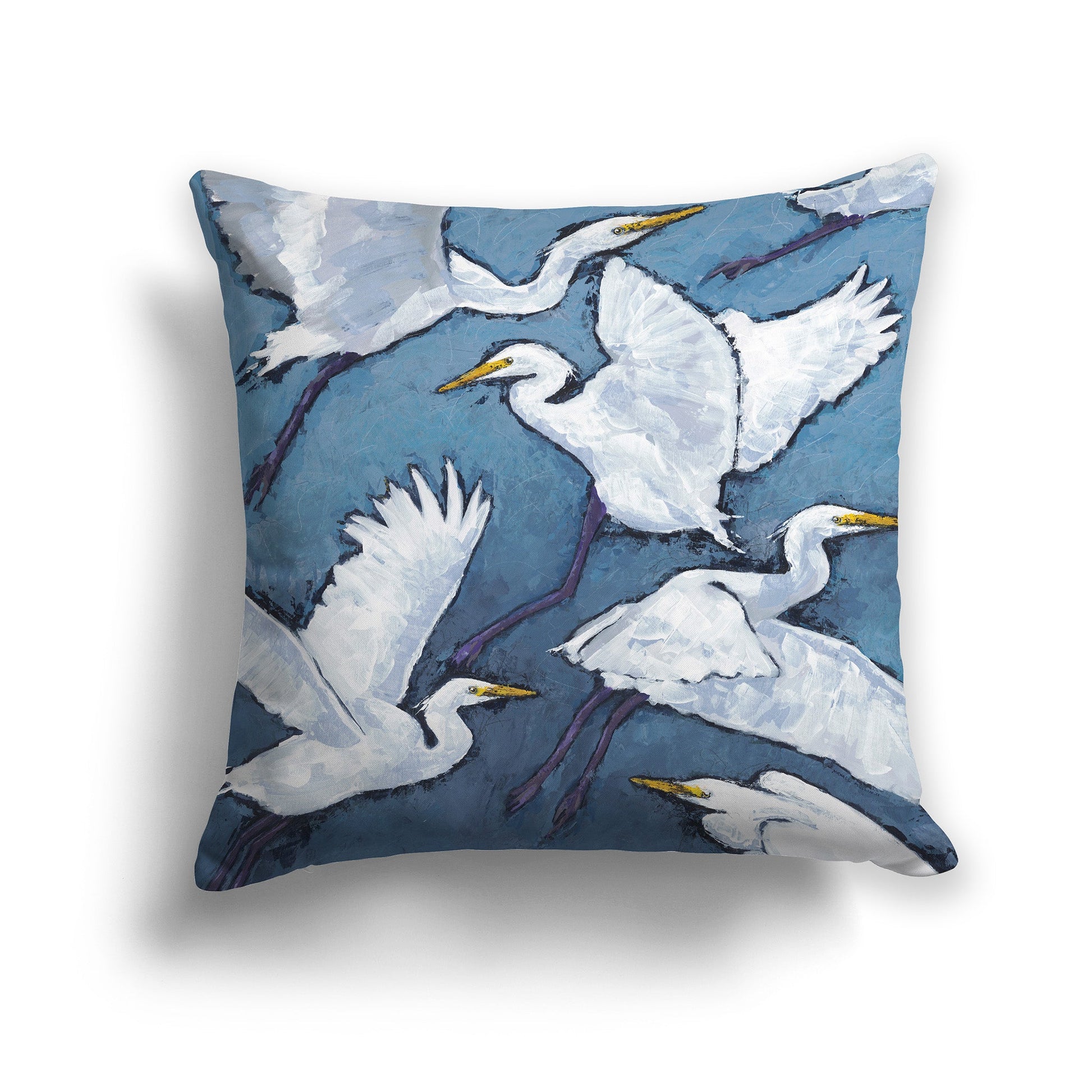 White Herons Fine Art Cushion Cover, CAPC-1020-1, 46 x 46 cm / 18 x 18 inches
