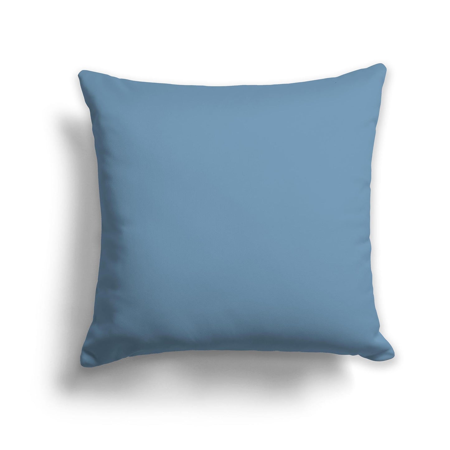 Solid Medium-blue Throw Pillow | White/Beige-white Herons Collection One, CAPC-1021-100