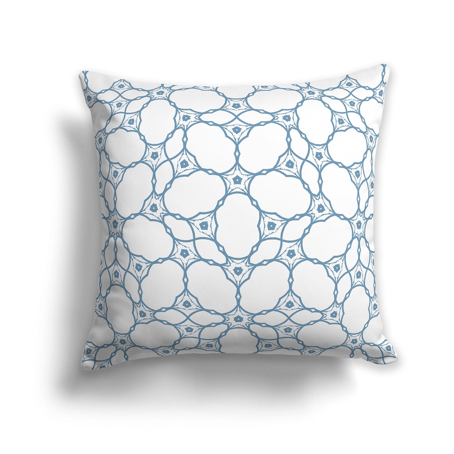 White/Beige-white Pillow with Medium-blue Cloud-shaped Pattern on Both Sides, CAPC-1021-212