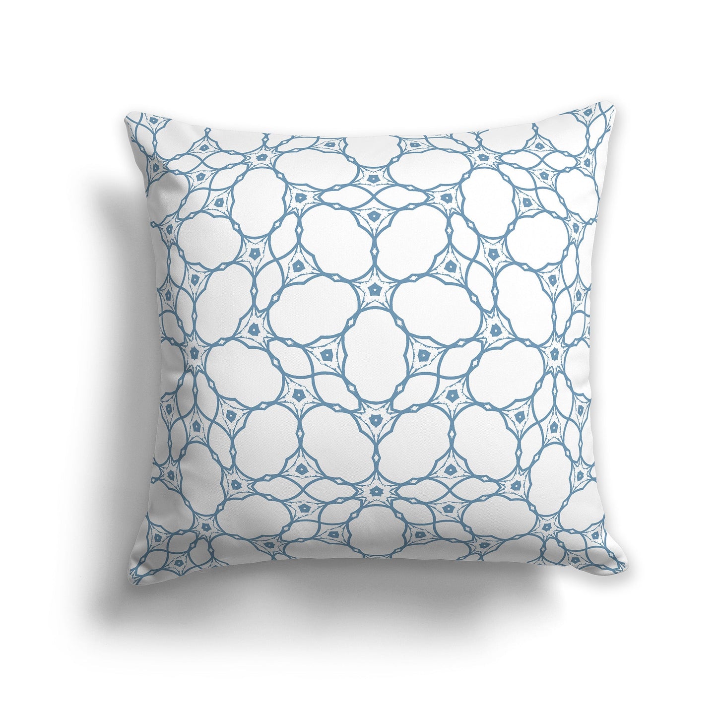 White/Beige-white Pillow with Medium-blue Cloud-shaped Pattern on Both Sides, CAPC-1021-212