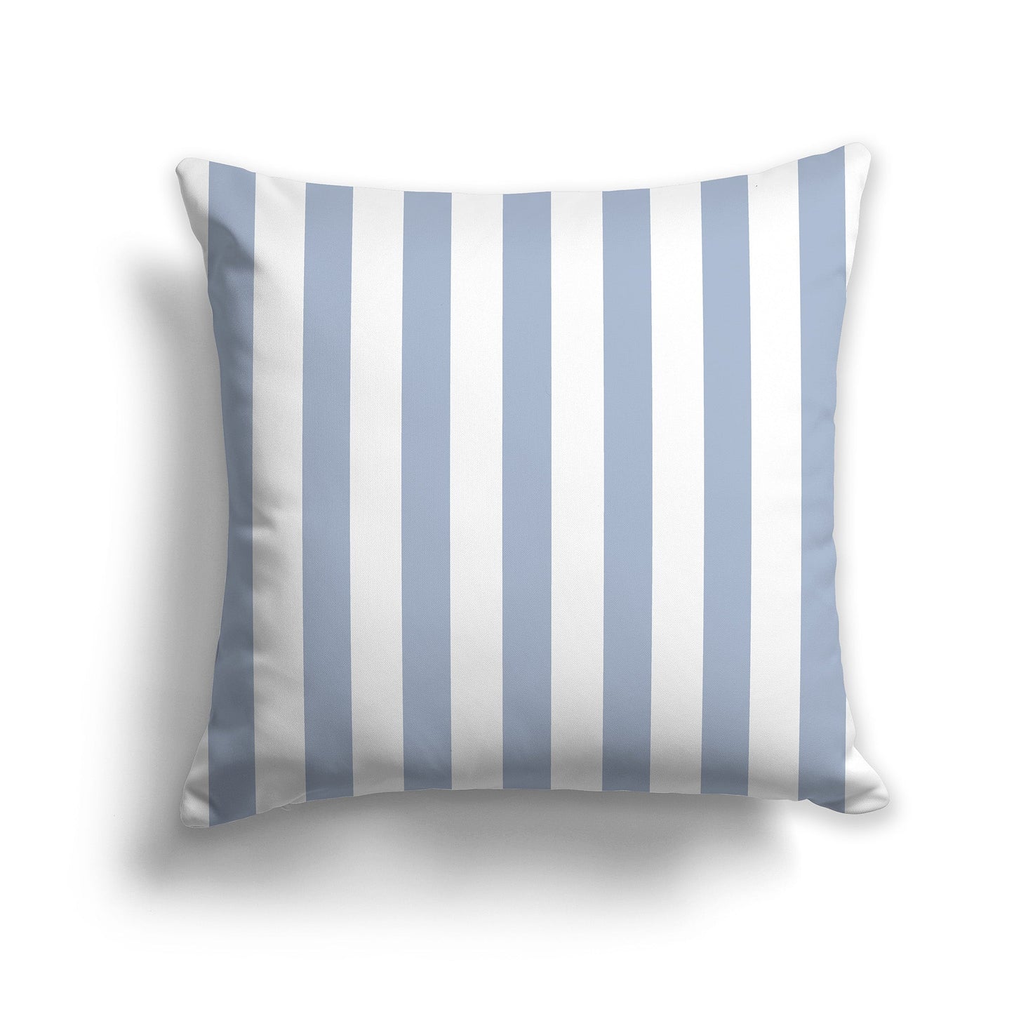 White/Beige-white Throw Pillow with Blue-grey Bars on Front and Solid White/Beige-white Back, CAPC-1022-051