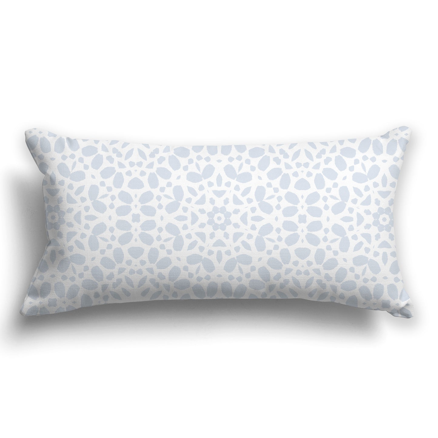 White/Beige-white Throw Pillow with Fine Medium-blue Circular Pattern on Both Sides, CAPC-1022-191