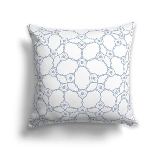 White/Beige-white Pillow with Blue-grey Web-like Pattern on Both Sides, CAPC-1022-211