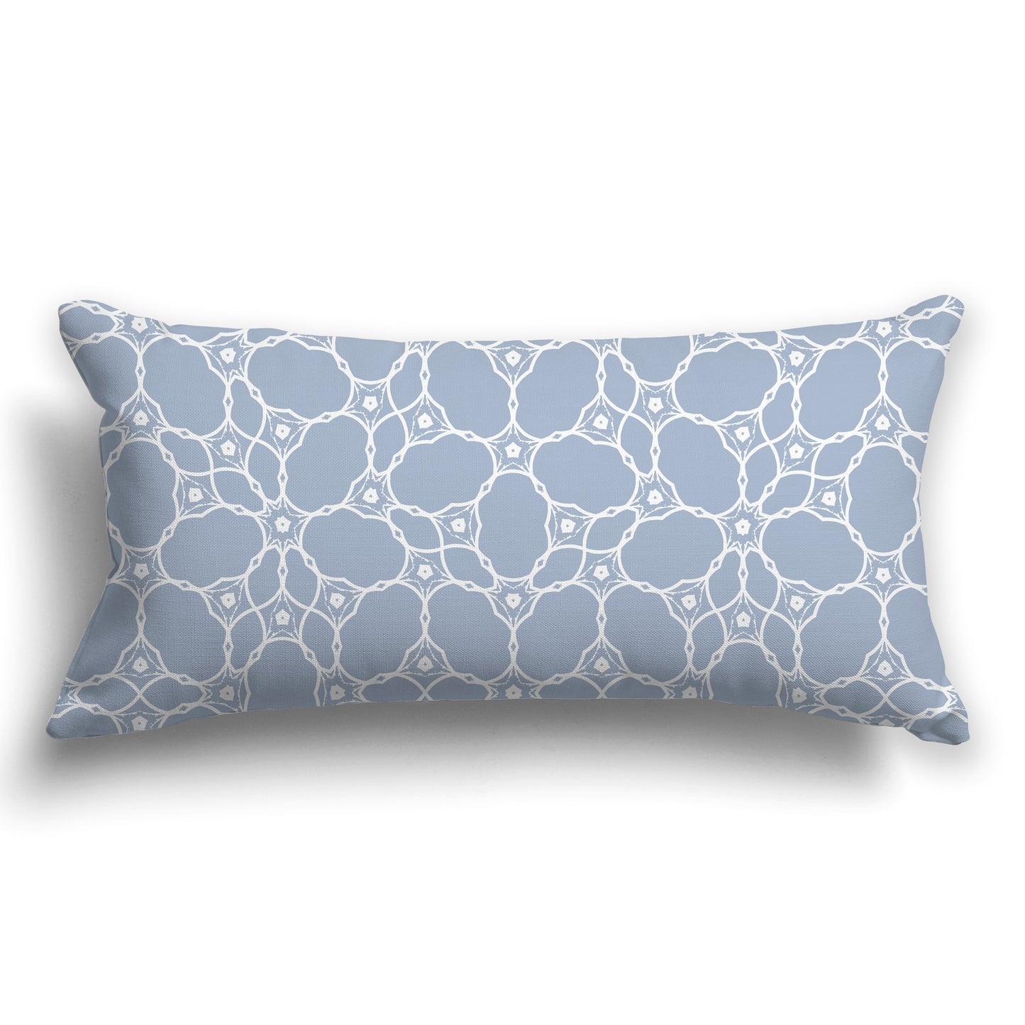 Blue-grey Throw Pillow with White/Beige-white Web-like Pattern on Both Sides, CAPC-1022-212