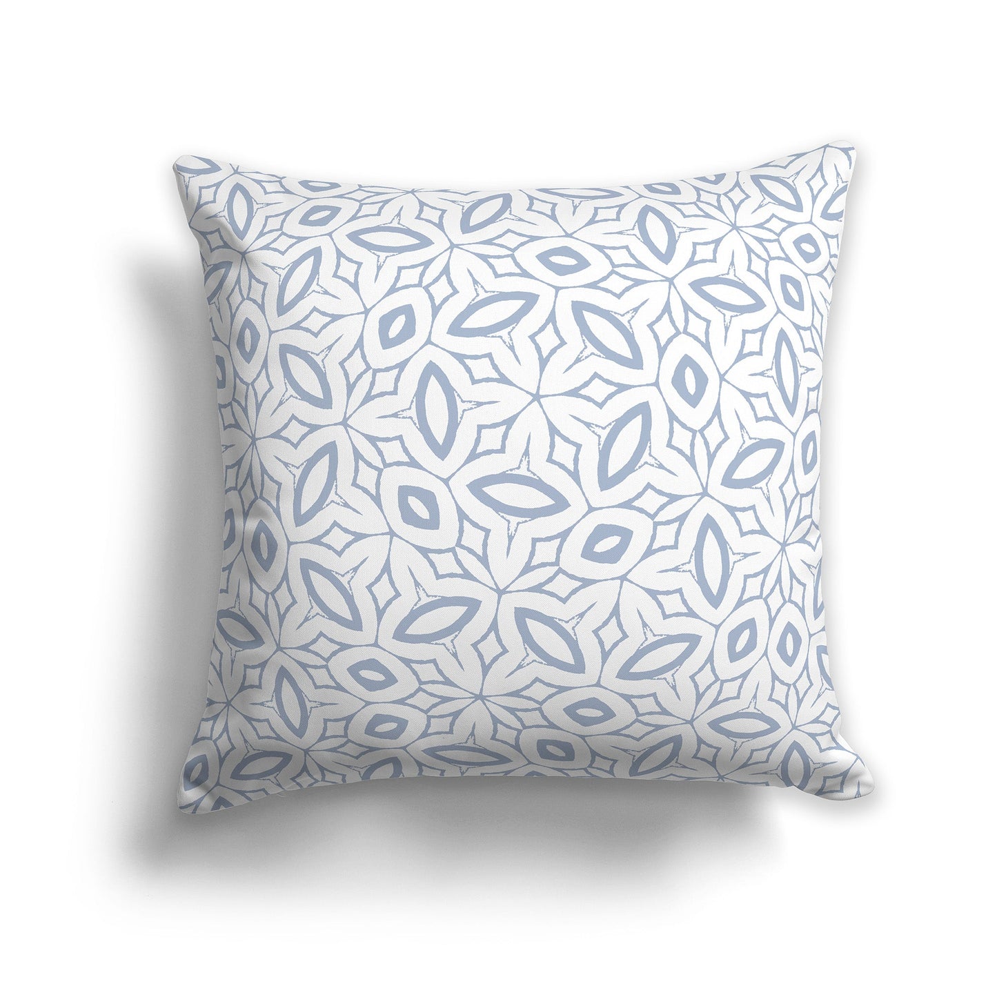 White/Beige-white Throw Pillow with Blue-grey Leaf-life Pattern on Both Sides, CAPC-1022-221