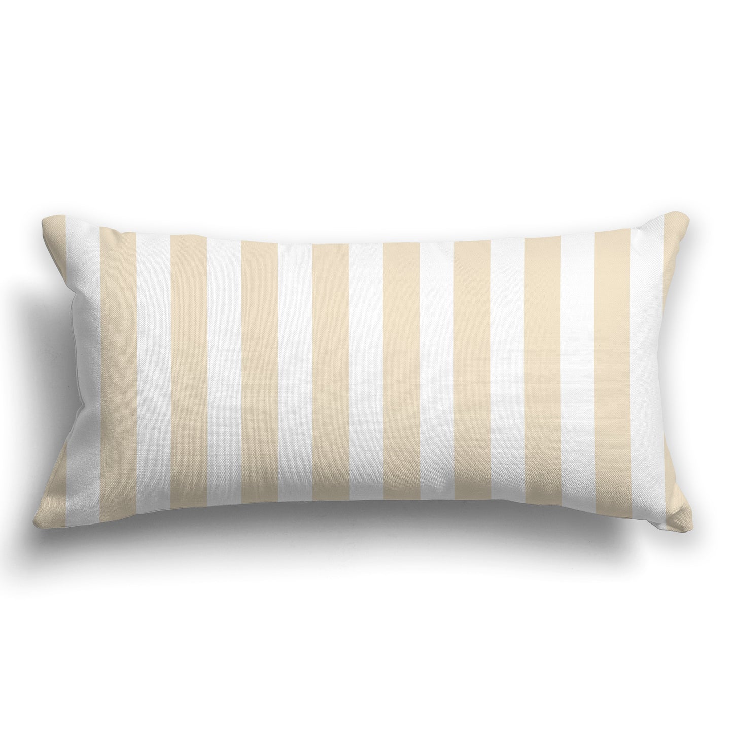 White/Beige-white Throw Pillow with Beige Bars on Front, CAPC-1032-051