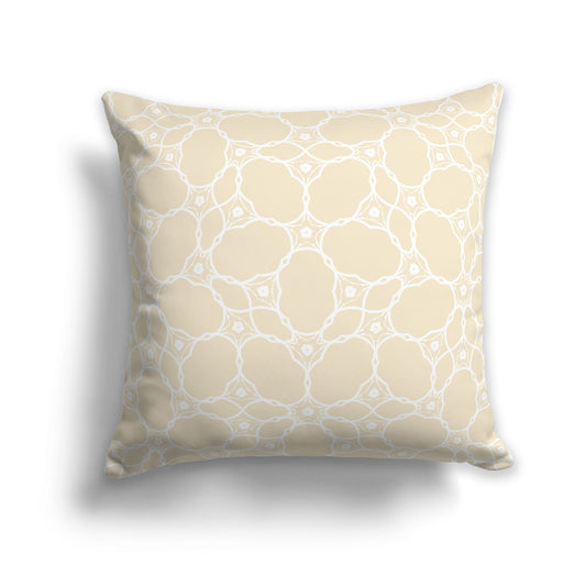 Beige Pillow with White/Beige-white Cloud-shaped Pattern on Both Sides, CAPC-1032-211