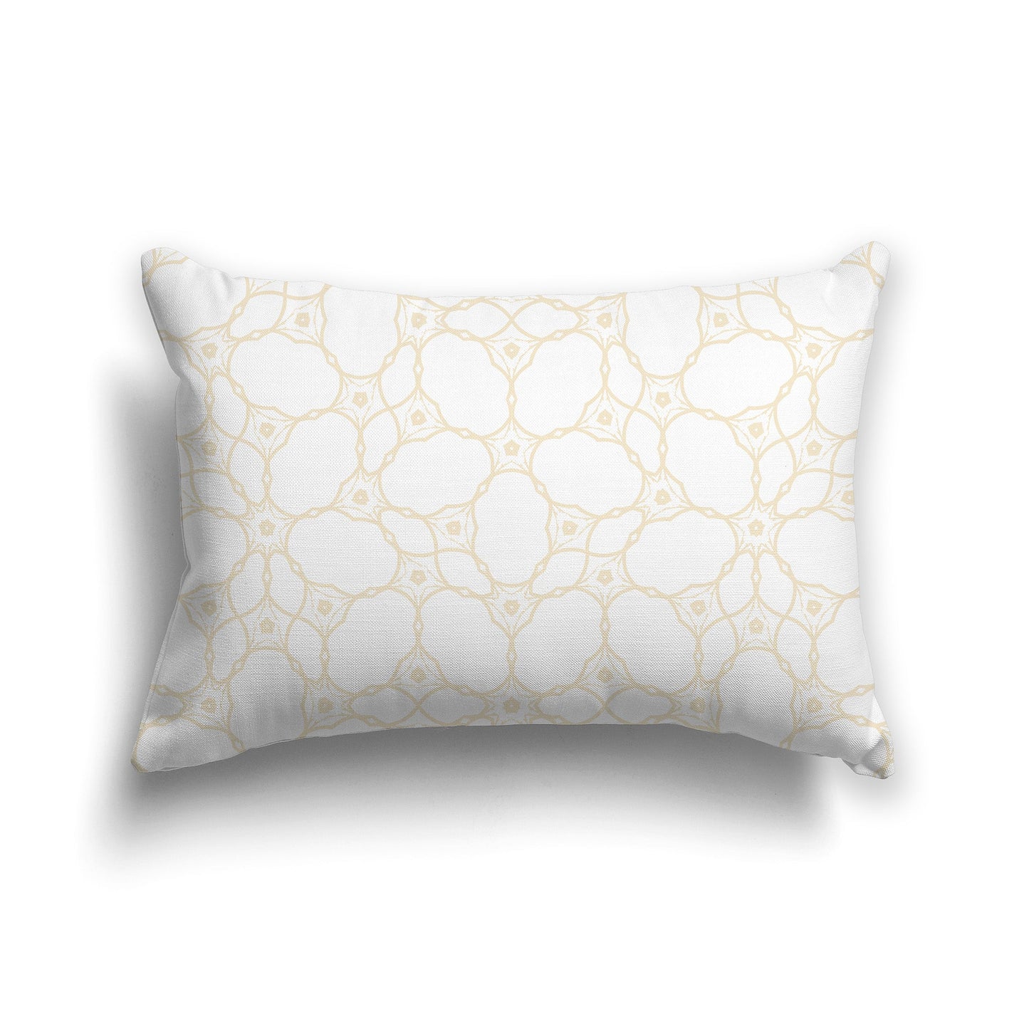 White/Beige-white Throw Pillow with Beige Cloud-shaped Pattern on Both Sides, CAPC-1032-212