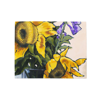 Sunflower Ceramic Mug & Polyester Placemat 8-Pc Bundle (Service for 4) | CABF-LM-1040