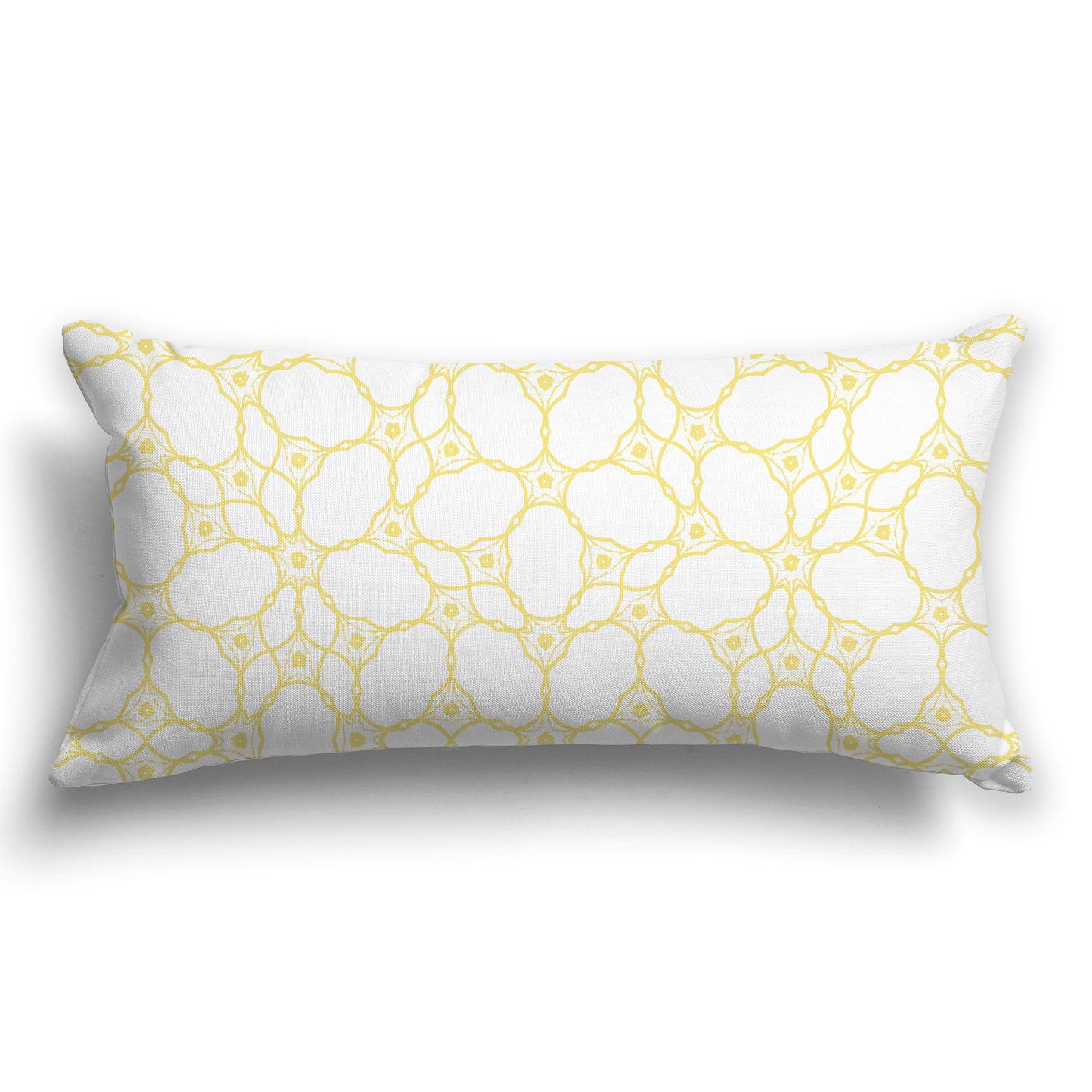 White/Beige-white Throw Pillow with Yellow Cloud-shaped Pattern on Both Sides, CAPC-1041-211