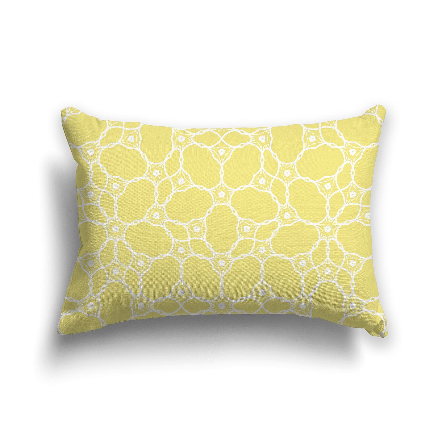Yellow Pillow with White/Beige-white Cloud-shaped Pattern on Both Sides, CAPC-1041-212