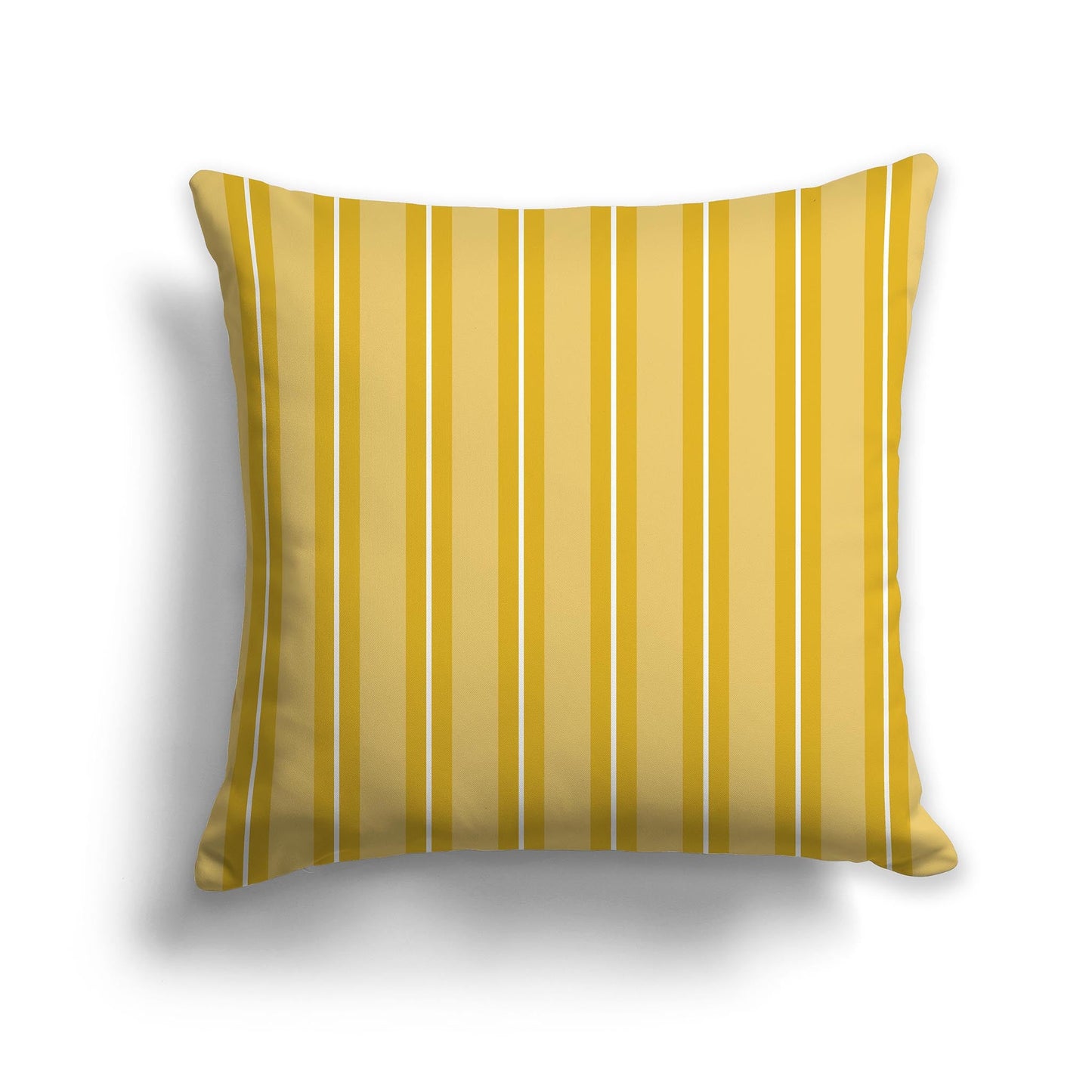 Muted Medium-orange back Throw Pillow with Two-tone Medium-orange and White/Beige-white Multistripe on Front, CAPC-1042-072