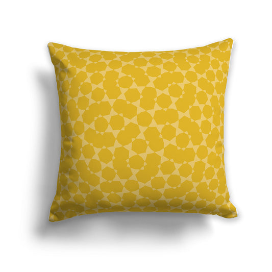 Orange Throw Pillow with Medium-orange Geometric Pattern on Both Sides, CAPC-1042-202