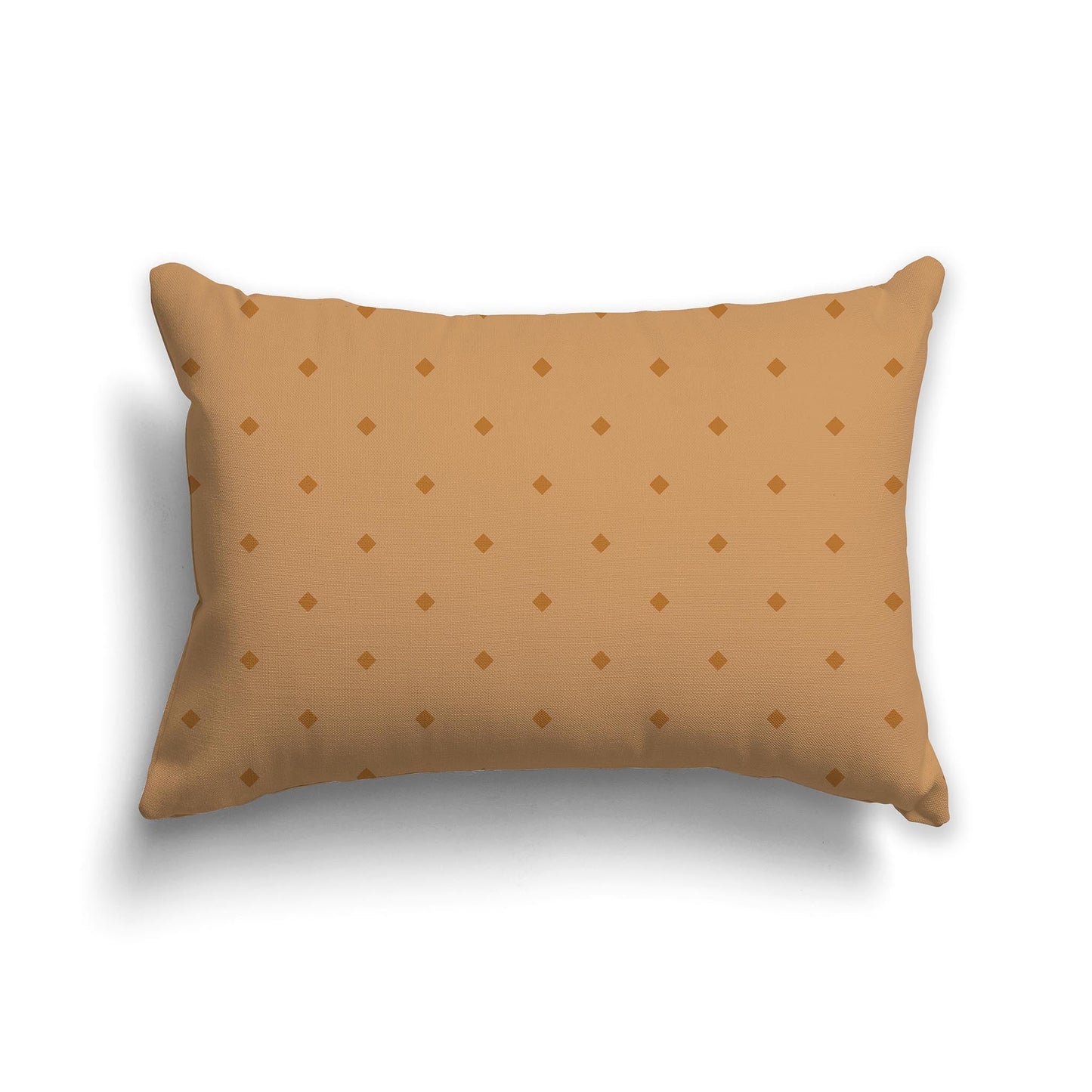 Medium-brown Throw Pillow with Brown Diamond Pattern on Front, CAPC-1043-101